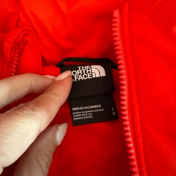 The North Face Mens Large Aconcagua 3 Puffer Fiery Red Down Jacket Zip - Picture 4 of 9